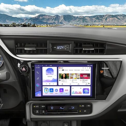 ستيريو سيارة 2+64 جيجا لسيارة Toyota Corolla 2017 2018، شاشة لمس QLED مقاس 9 بوصات Android 13 وراديو سيارة مع CarPlay وAndroid Auto، نظام تحديد المواقع المدمج/WiFi/Bluetooth 5.4/FM AM، يدعم الكاميرا الاحتياطية OEM in Kuwait