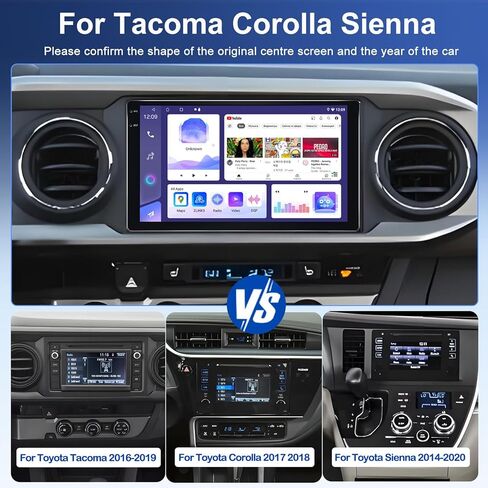 ستيريو سيارة 2+64 جيجا لسيارة Toyota Corolla 2017 2018، شاشة لمس QLED مقاس 9 بوصات Android 13 وراديو سيارة مع CarPlay وAndroid Auto، نظام تحديد المواقع المدمج/WiFi/Bluetooth 5.4/FM AM، يدعم الكاميرا الاحتياطية OEM in Kuwait