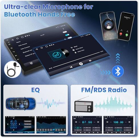 [2G+64G] Android Car Stereo for Nissan Rogue Sport 2007-2015 with Wireless Carplay Android Auto, 9 Inch HD Touchscreen Car Radio with GPS WiFi Bluetooth FM/RDS EQ SWC Backup Camera MIC in Saudi Arabia