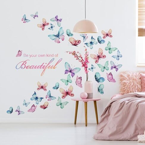 Mfault Magnolia Tree Birds Wall Decals Stickers, White Flower Branches Nuthatch Cardinal Sparrow Decorations Bedroom Art, Floral Petal Living Room Home Kitchen Decor in Saudi Arabia