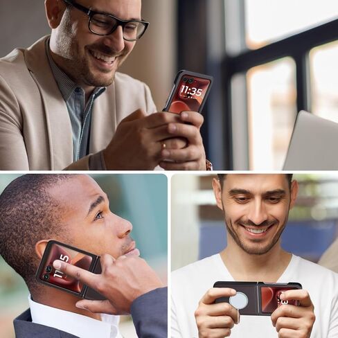 حافظة مغناطيسية من الجلد الطبيعي من ASAPDOS لهاتف Motorola Razr 2025 Ultra [متوافقة مع MagSafe]، واقي شاشة مدمج وغطاء حماية رفيع رفيع in Kuwait