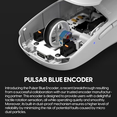 Pulsar Gaming Gears X2H Wireless Gaming Mouse, Ultra Lightweight 1.90 oz (54 g), Symmetrical, Optical Switch, 2.4 Ghz 1 ms, 26000 DPI, PAW3395 Sensor (Medium, Wireless, White) (Renewed) in Saudi Arabia