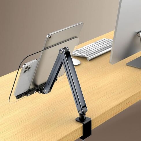 Flexible Tablet and Laptop Arm Stand,Arm Mount Easy Height Adjustment for Optimals Ergonomics in Office Home Study Read in Saudi Arabia