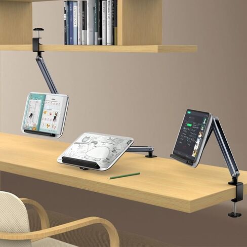 Flexible Tablet and Laptop Arm Stand,Arm Mount Easy Height Adjustment for Optimals Ergonomics in Office Home Study Read in Saudi Arabia