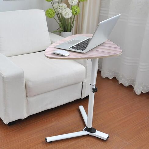طاولة جانبية للكمبيوتر المحمول قابلة لتعديل الارتفاع (أبيض) in Kuwait