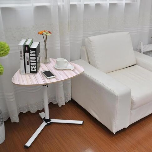 طاولة جانبية للكمبيوتر المحمول قابلة لتعديل الارتفاع (أبيض) in Kuwait