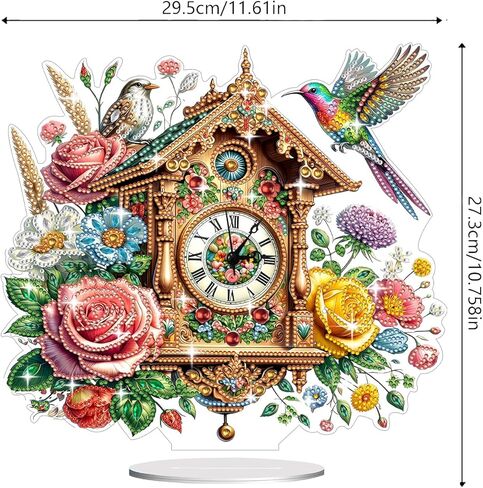 ARTOPET VINTAGE CLATCHS DIY Diam Miamond Skwork Clock Ornaments التصميم الإبداعي للحيوانات الأليفة الماس اللوحة الطاولة الحلي على الوجهين من جانب الماس. in Saudi Arabia