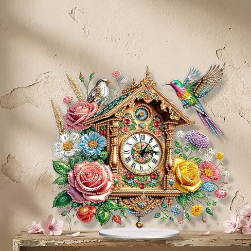 ARTOPET VINTAGE CLATCHS DIY Diam Miamond Skwork Clock Ornaments التصميم الإبداعي للحيوانات الأليفة الماس اللوحة الطاولة الحلي على الوجهين من جانب الماس. in Saudi Arabia