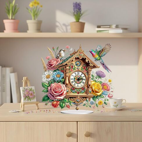 ARTOPET VINTAGE CLATCHS DIY Diam Miamond Skwork Clock Ornaments التصميم الإبداعي للحيوانات الأليفة الماس اللوحة الطاولة الحلي على الوجهين من جانب الماس. in Saudi Arabia