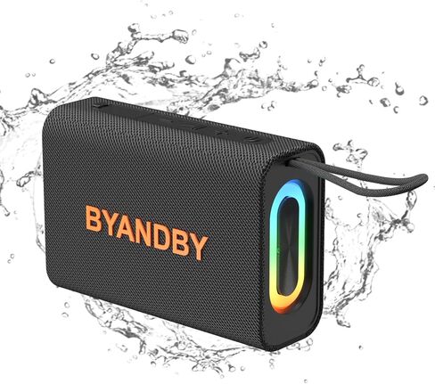 مكبر صوت BYANDBY، مكبرات صوت بلوتوث لاسلكية محمولة، اقتران ستيريو لاسلكي، صوت ستيريو 10 وات، BT 5.3، Bassup، إلكترونيات للمنزل، الدش، في الهواء الطلق، السفر (قطعة واحدة، أسود) in Kuwait