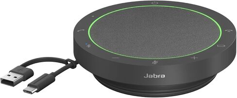 Jabra Speak2 55 Wireless Bluetooth Speakerphone (2025 Edition) - Portable Speaker with 4 Noise-Cancelling Mics - Certified Microsoft Teams Speaker - Dark Grey (Renewed) in Saudi Arabia