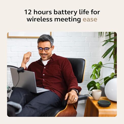 Jabra Speak2 55 Wireless Bluetooth Speakerphone (2025 Edition) - Portable Speaker with 4 Noise-Cancelling Mics - Certified Microsoft Teams Speaker - Dark Grey (Renewed) in Saudi Arabia