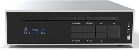 SMSMSL PL20 CD Player CS43131×2 Chip CD Ripper Bluetooth USB Ripping Silver | USB Drive/Bluetooth Input RCA/3.5mm/4.4mm Headphone/Optical/Coaxial/BT Output with Remote Control for Home Audio/Car/Amp in Saudi Arabia