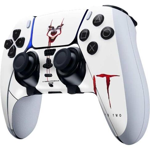 غلاف Skinit المخصص للألعاب متوافق مع وحدة تحكم PS5 DualSense Edge Pro - تصميم Warner Bros IT Volume 2 Pennywise Bloody المرخص رسميًا in Kuwait