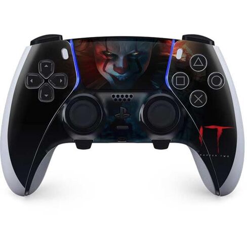 غلاف Skinit المخصص للألعاب متوافق مع وحدة تحكم PS5 DualSense Edge Pro - تصميم Warner Bros IT Volume 2 Pennywise Bloody المرخص رسميًا in Kuwait