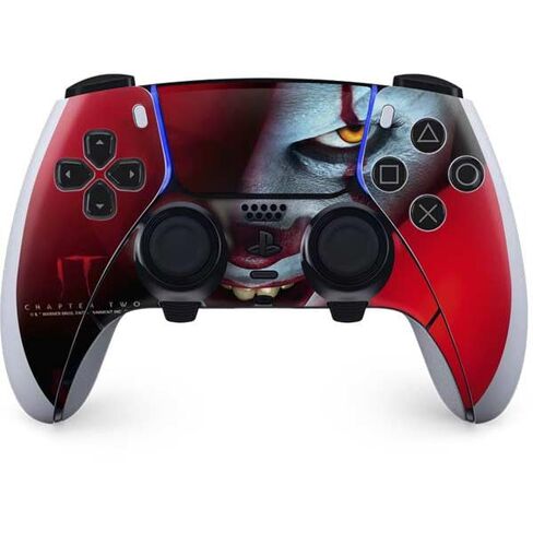 غلاف Skinit المخصص للألعاب متوافق مع وحدة تحكم PS5 DualSense Edge Pro - تصميم Warner Bros IT Volume 2 Pennywise Bloody المرخص رسميًا in Kuwait