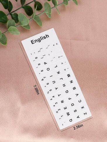 قطعتان من ملصقات لوحة المفاتيح الإنجليزية، ملصق لوحة المفاتيح العالمي، ملصقات بديلة للحروف الأبجدية للكمبيوتر المحمول والكمبيوتر المحمول وسطح المكتب in Saudi Arabia