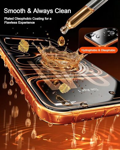 واقي شاشة ruwa لهاتف iPhone 15 Pro مقاس 6.1 بوصة [عبوة من قطعتين]، صندوق خالٍ من الفقاعات والغبار من الزجاج المقسى عالي الدقة، صلابة 9H، مضاد للخدش، صديق للحافظة، إزالة الغبار تلقائيًا، سهل التركيب in Kuwait