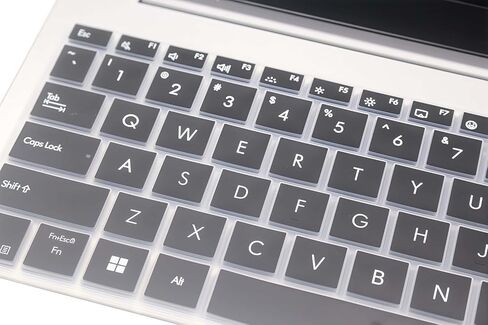 غطاء جلد لوحة المفاتيح من السيليكون متوافق مع 2025 2024 ASUS Vivobook 15 M5506 S5506 Q5507 S5507 S5507QA 15.6 بوصة، VivoBook 16 M1607 X1607QA M5606 S5606 V16 V3607 S16 M3607 S3607 16 بوصة (أسود) in Kuwait