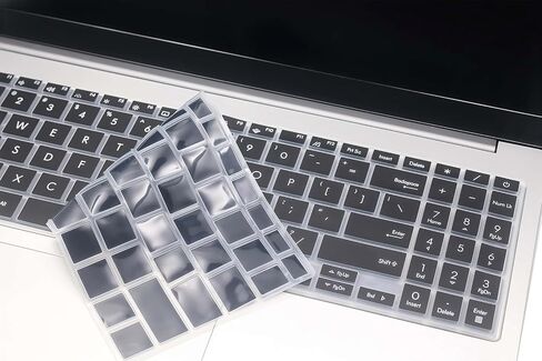 غطاء جلد لوحة المفاتيح من السيليكون متوافق مع 2025 2024 ASUS Vivobook 15 M5506 S5506 Q5507 S5507 S5507QA 15.6 بوصة، VivoBook 16 M1607 X1607QA M5606 S5606 V16 V3607 S16 M3607 S3607 16 بوصة (أسود) in Kuwait