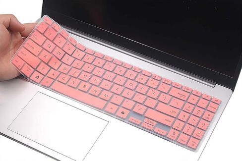 غطاء جلد لوحة المفاتيح من السيليكون متوافق مع 2025 2024 ASUS Vivobook 15 M5506 S5506 Q5507 S5507 S5507QA 15.6 بوصة، VivoBook 16 M1607 X1607QA M5606 S5606 V16 V3607 S16 M3607 S3607 16 بوصة (أسود) in Kuwait