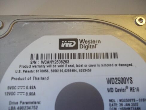 Western Digital WD 250GB SATA2 Bulk/OEM Hard Drive WD2500YS in Saudi Arabia