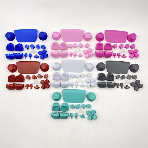 مجموعة كاملة من الأزرار L1 R1 L2 R2 Triggers Dpad Mod Thumbstick Cap لـ PS5 1.0 V1 BDM-010 ABXY D-pad Button (رمادي أبيض) in Kuwait