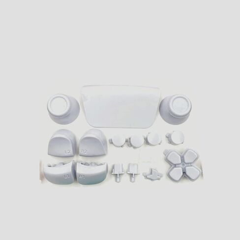 Full Set Buttons L1 R1 L2 R2 Triggers Dpad Mod Thumbstick Cap for PS5 1.0 V1 BDM-010 ABXY D-pad Button (Grey White) in Saudi Arabia