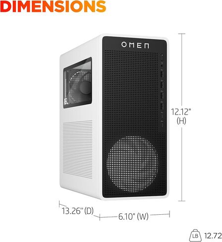 كمبيوتر مكتبي HP OMEN 16L للألعاب، Intel Core Ultra 5 225F، ذاكرة الوصول العشوائي 8 جيجابايت، 512 جيجابايت SSD، NVIDIA GeForce RTX 3050، Windows 11 Home، Microsoft Copilot، Panda Metal، TG03-0110 (2025) in Kuwait