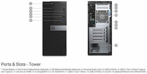 Dell Optiplex Mini Tower i7 Desktop 7050 Computer PC, 7050 Mini Tower Windows 11 Pro, Quad Core i7-6700 3.4GHz up to 4.0GHz, 16GB RAM, 512GB SSD, Keyboard (Renewed) in Kuwait