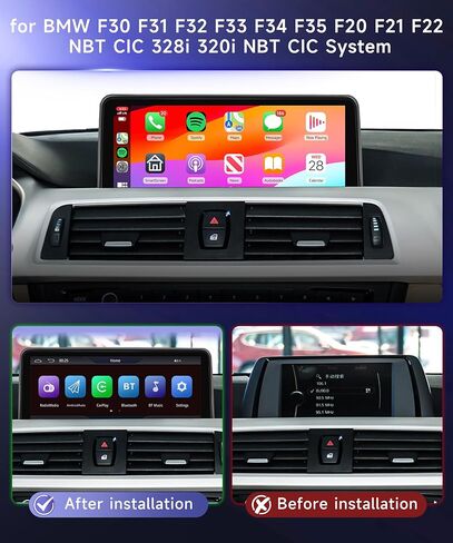 شاشة Linux لسيارة BMW F30 F31 F32 F33 F34 F35 F20 F21 F22 NBT نظام Carplay سلكي/لاسلكي Android Auto 10.25 IPS لمس، 5.0 بلوتوث، ملحقات BMW 328i 320i التحديثية راديو 2012-2017 in Kuwait