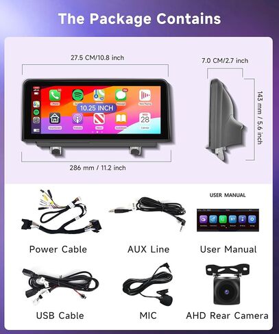 شاشة Linux لسيارة BMW F30 F31 F32 F33 F34 F35 F20 F21 F22 NBT نظام Carplay سلكي/لاسلكي Android Auto 10.25 IPS لمس، 5.0 بلوتوث، ملحقات BMW 328i 320i التحديثية راديو 2012-2017 in Kuwait