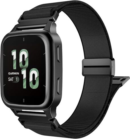 سوار TiMOVO من النايلون القابل للتمدد متوافق مع Garmin Venu 3/2/Vivoactive 4 45mm/Forerunner 255/255 Music/265، حزام قماشي لـ Amazfit Bip 6/5 GTR4 in Saudi Arabia