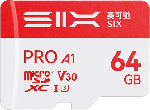 بطاقة ذاكرة Micro SD SIX M100 بسعة 256 جيجابايت تقرأ ما يصل إلى 100 ميجابايت/ثانية - A1 وU3 وV30 تدعم بطاقة ذاكرة microSDXC بدقة 4K UHD سعة 256 جيجابايت مع محول لهواتف Android والأجهزة اللوحية وكاميرات Dash وكاميرات الحركة والطائرات بدون طيار وأجهزة الألع in Saudi Arabia