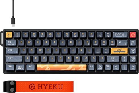 لوحة مفاتيح ألعاب Hexgears HK-K22 مع مفتاح مغناطيسي بتأثير القاعة، لوحة مفاتيح مغناطيسية سريعة سريعة مع مشغل قابل للتعديل، استقصاء 8000 هرتز، تصميم لوحة مفاتيح مضغوط 65% بإضاءة خلفية RGB للكمبيوتر الشخصي (أبيض) in Kuwait