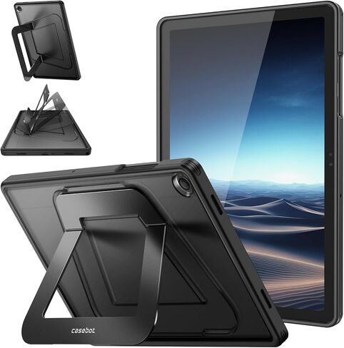 Fintie Shockproof Case for Samsung Galaxy Tab A11+ Plus 11 Inch 2025/ A9+ Plus 2023, Slim Frosted Hard Cover with Multi-Angle Kickstand, Black in Saudi Arabia