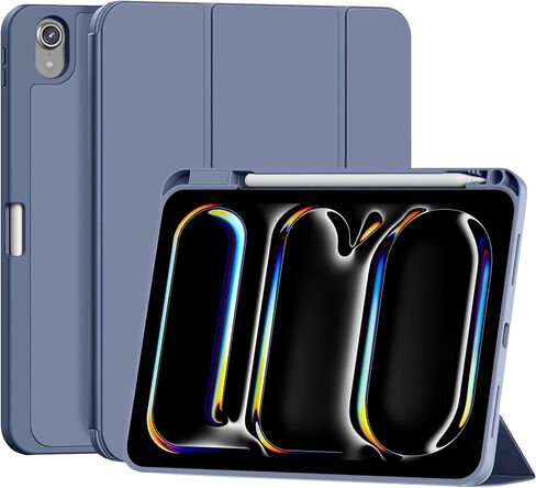 حافظة لجهاز iPad (A16) الجيل الحادي عشر 11 بوصة 2025 / iPad الجيل العاشر 10.9 بوصة 2022، حافظة ذكية مع حامل أقلام، ظهر ناعم من مادة TPU، تنبيه/غفو تلقائي، دعم معرف اللمس - أسود in Kuwait