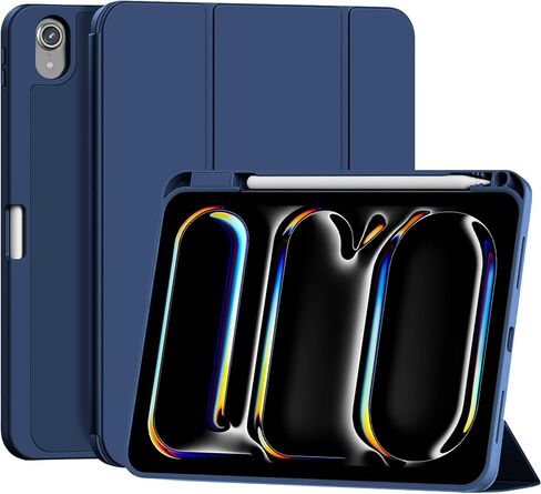 Case for iPad (A16) 11th Generation 11 inch 2025 / iPad 10th Generation 10.9 inch 2022, Smart Folio with Pencil Holder, Soft TPU Back,Auto Wake/Sleep, Support Touch ID - Black in Saudi Arabia