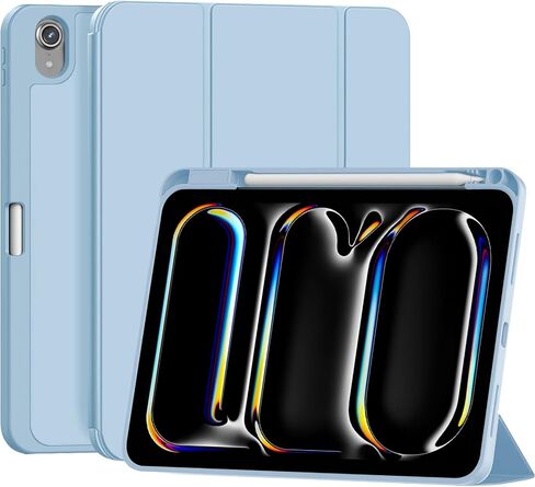 Case for iPad (A16) 11th Generation 11 inch 2025 / iPad 10th Generation 10.9 inch 2022, Smart Folio with Pencil Holder, Soft TPU Back,Auto Wake/Sleep, Support Touch ID - Black in Saudi Arabia