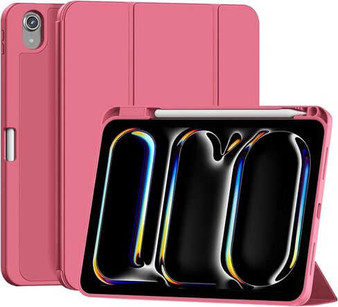 Case for iPad (A16) 11th Generation 11 inch 2025 / iPad 10th Generation 10.9 inch 2022, Smart Folio with Pencil Holder, Soft TPU Back,Auto Wake/Sleep, Support Touch ID - Black in Saudi Arabia