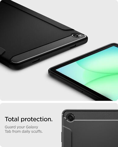 Spigen Rugged Armor Designed for Galaxy Tab A11 Plus Case (2025) - Matte Black in Saudi Arabia