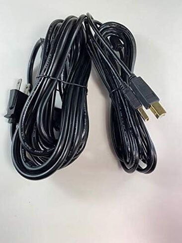 [مدرج في قائمة UL] سلك طاقة تيار متردد OMNIHIL بطول 15 قدم + كابل USB-B بطول 15 قدم متوافق مع مكبرات الصوت التي تعمل بالطاقة Peachtree Audio M24 in Saudi Arabia