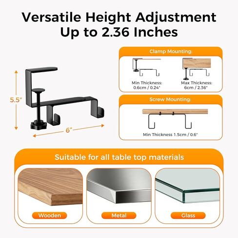 Cable Management Tray Under Desk, 38" No Drill Cable Organizer with Clamp/Screw Mount,Wire Cord Organizer for Table, Cable Tray for Office, Home in Saudi Arabia