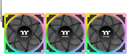 Thermaltake Toughfan EX 140 ARGB Sync; 140mm; 500~2000 RPM; MagForce 2.0; 3.04mm-H2O Static Pressure; Airflow 94.43 CFM; Hydraulic Bearing; 5V 3-Pin Motherboard Sync; 3-Pack; Black; CL-F212-PL14SW-A in Saudi Arabia
