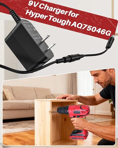 مصدر طاقة 9 فولت لشاحن البطارية القوي للغاية AQ75072G AQ75046G 8 فولت مثقاب لاسلكي 8 فولت مفك براغي ليثيوم أيون ليثيوم أيون متوافق مع EOBAR Power EBS0075C-0900500AUA HT HT06-0900500U in Saudi Arabia