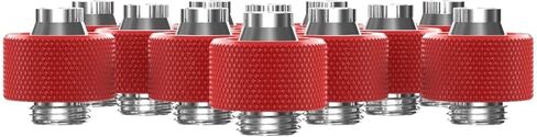 PrimoChill SecureFit SX - تركيب ضغط ممتاز لـ 7/16in ID x 5/8in OD أنابيب مرنة 12 حزمة (F-SFSX758-12) - متوفر بأكثر من 20 لونًا، حلقة تبريد مائية مخصصة جاهزة (أحمر حلاقة) in Saudi Arabia