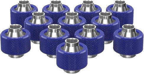 PrimoChill SecureFit SX - تركيب ضغط ممتاز لـ 7/16in ID x 5/8in OD أنابيب مرنة 12 حزمة (F-SFSX758-12) - متوفر بأكثر من 20 لونًا، حلقة تبريد مائية مخصصة جاهزة (أحمر حلاقة) in Saudi Arabia