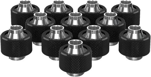 PrimoChill SecureFit SX - تركيب ضغط ممتاز لـ 7/16in ID x 5/8in OD أنابيب مرنة 12 حزمة (F-SFSX758-12) - متوفر بأكثر من 20 لونًا، حلقة تبريد مائية مخصصة جاهزة (أحمر حلاقة) in Saudi Arabia