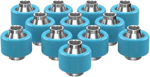 PrimoChill SecureFit SX - تركيب ضغط ممتاز لـ 7/16in ID x 5/8in OD أنابيب مرنة 12 حزمة (F-SFSX758-12) - متوفر بأكثر من 20 لونًا، حلقة تبريد مائية مخصصة جاهزة (أحمر حلاقة) in Saudi Arabia