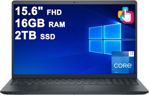 كمبيوتر محمول Dell 15 للأعمال بشاشة لمس FHD مضادة للتوهج مقاس 15.6 بوصة ومعالج Intel 10-core i7-1355U وذاكرة وصول عشوائي سعتها 16 جيجابايت ومحرك أقراص SSD سعة 1 تيرابايت من النوع C وبطارية طويلة الأمد Win11Pro in Kuwait